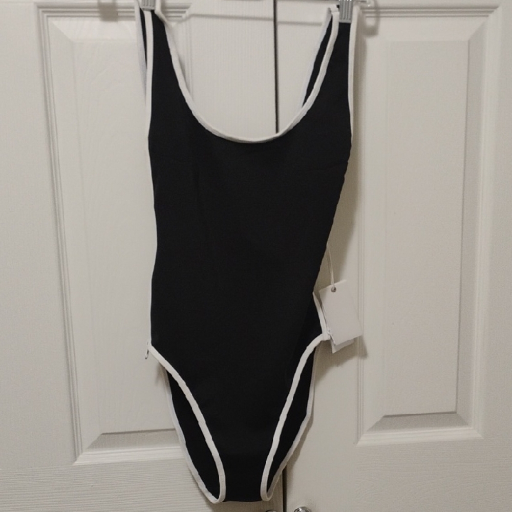 Good American Black One-Piece Swimsuit, Size Small